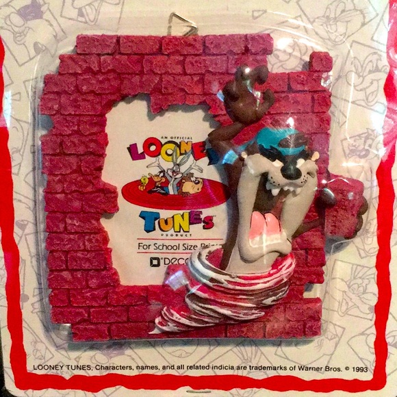 1993 Warner Bros. Looney Toon Tazmanian Frame Vintage. NWT - Picture 2 of 3